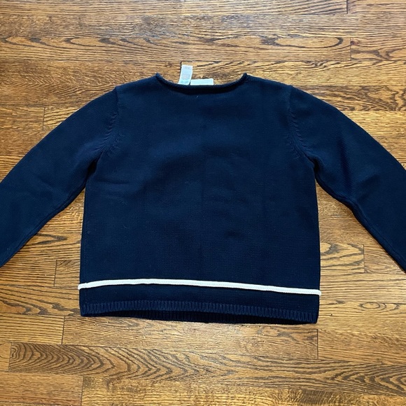 Vintage Liz Claiborne Navy Blue Anchor Sweater - Picture 9 of 14
